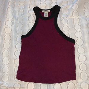 Maroon Racerback Crop Top